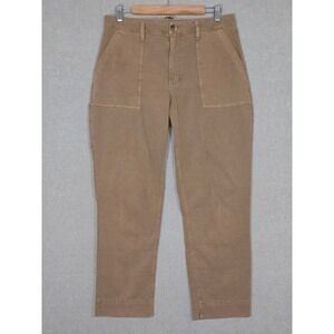 Old Navy Women's Sisal Sky High Straight Leg Carpenter Pants Tan 8